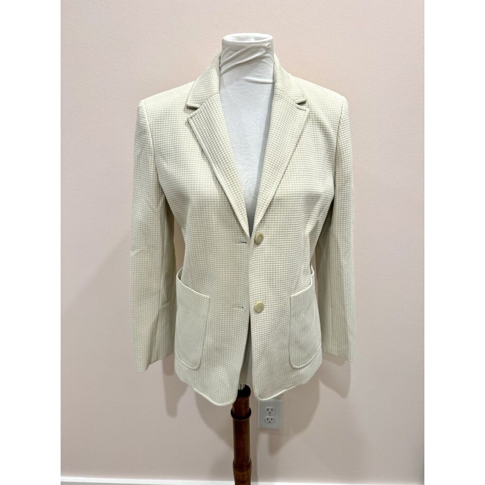 Theory Blazer Jacket in Cream Ecru Knit 10 NWOT $495